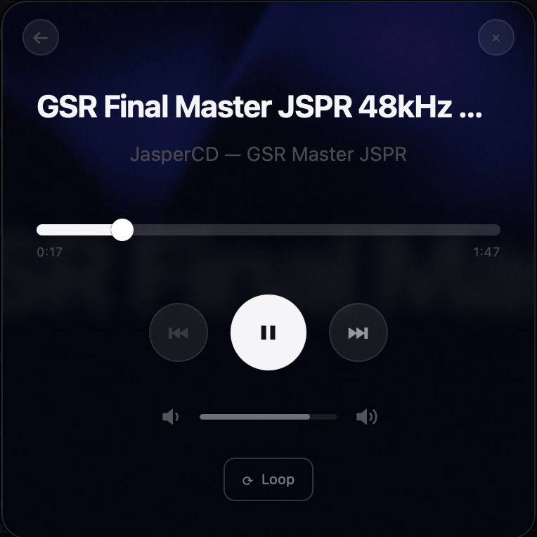 Audio player interface